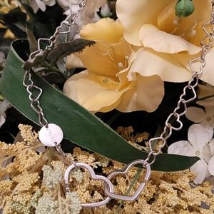 Furla  double heart pendant necklace